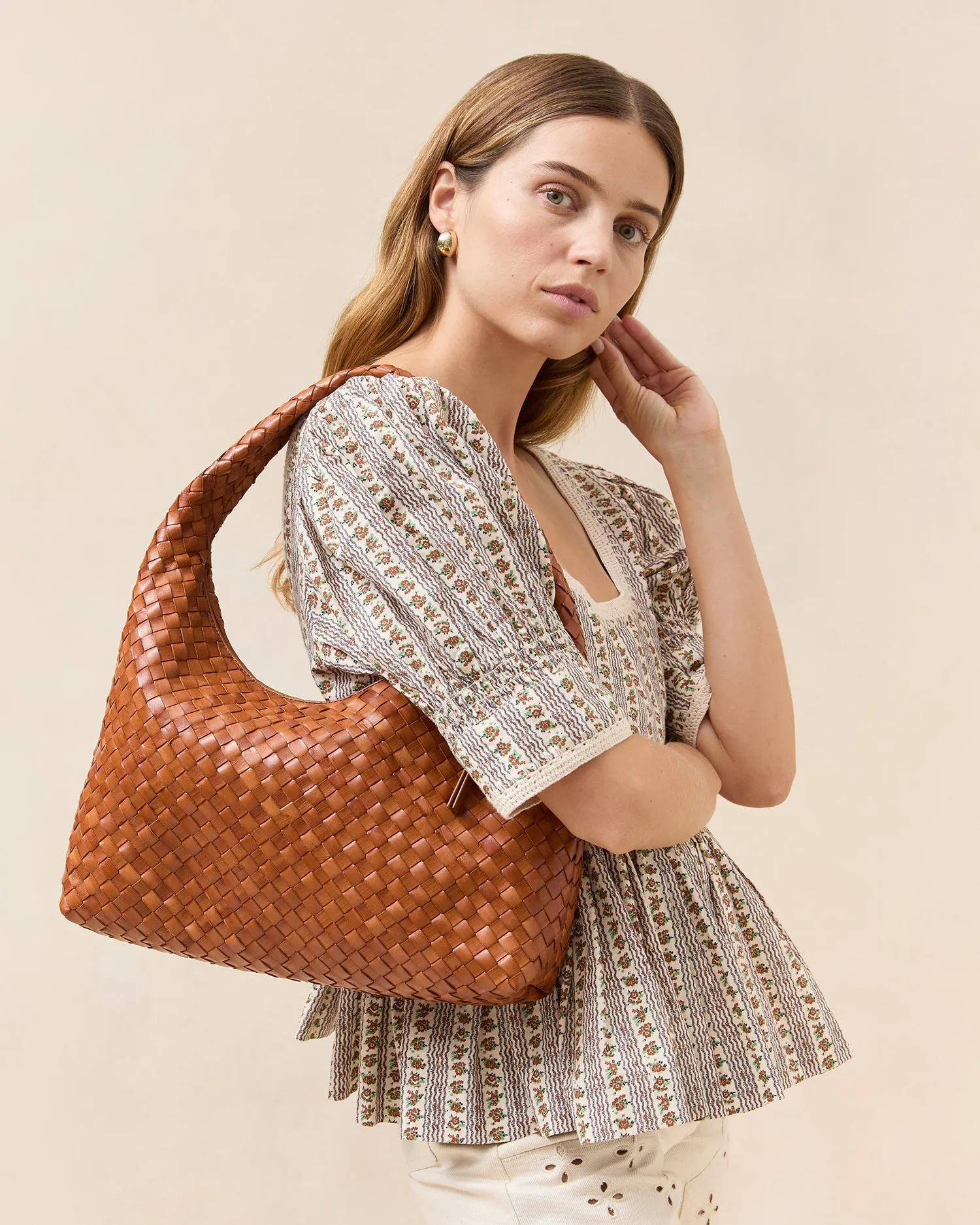 Willow Timber Woven Hobo Bag