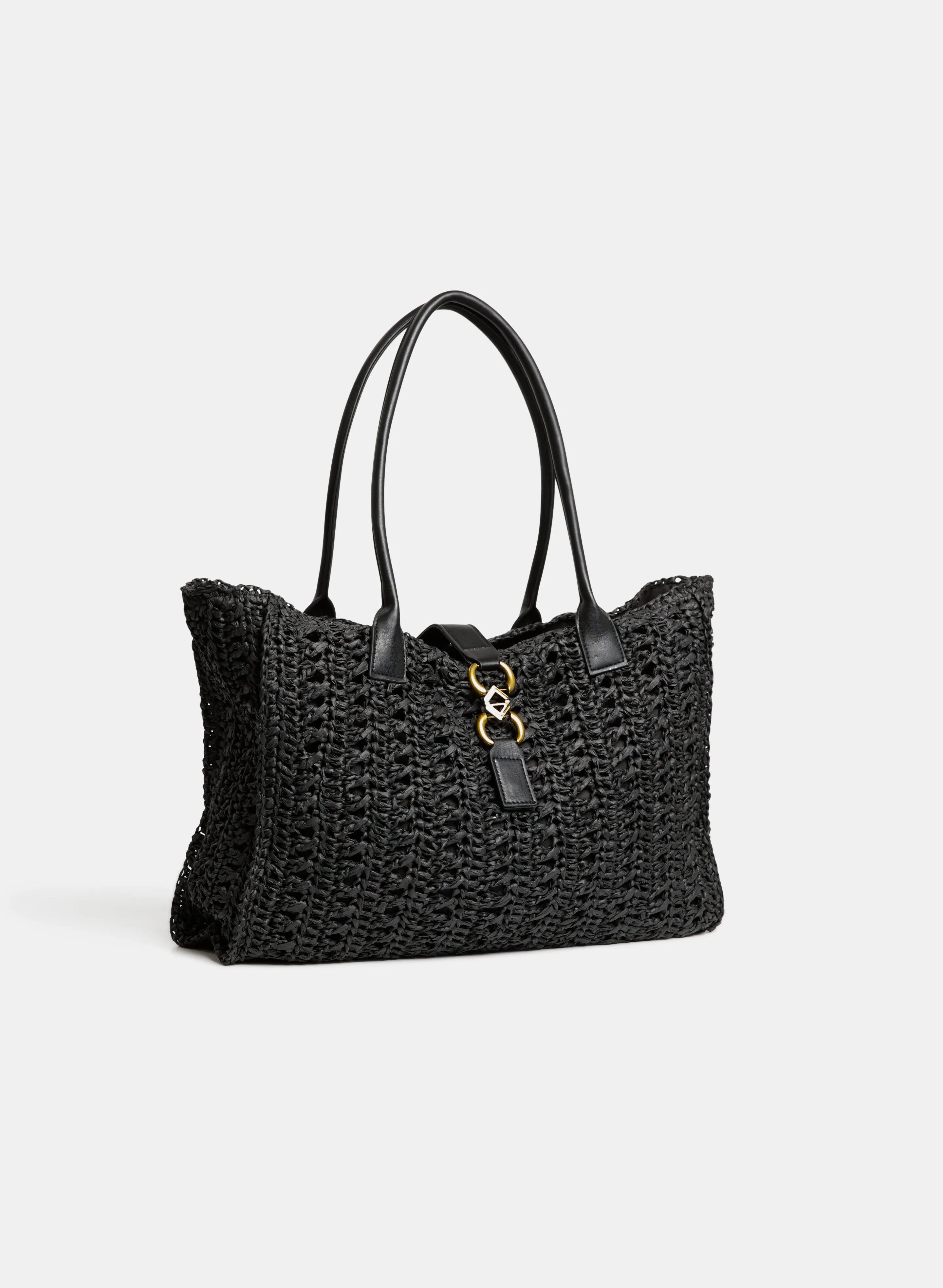 Woven Straw Tote Bag